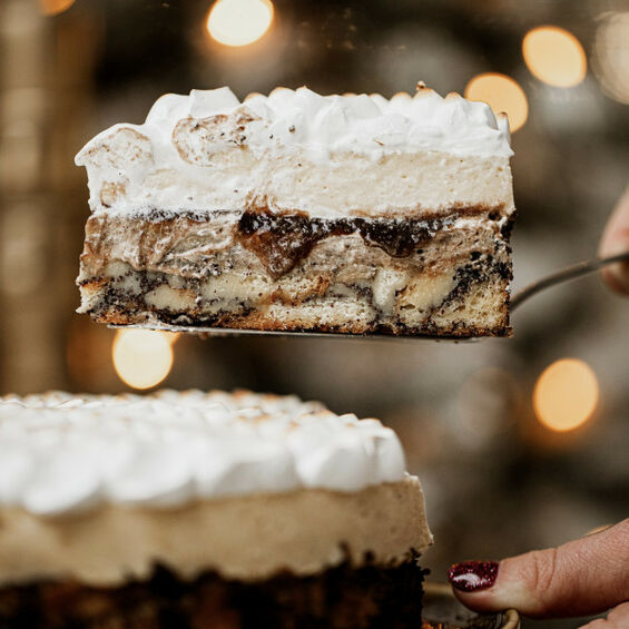 Mákos guba torta szelet