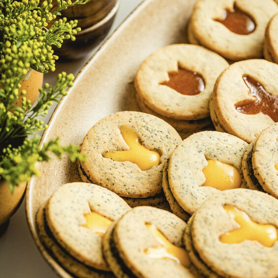 Mákos citromkrémes linzer