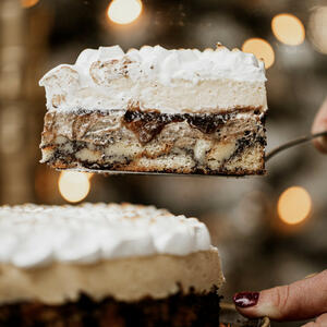 Mákos guba torta szelet