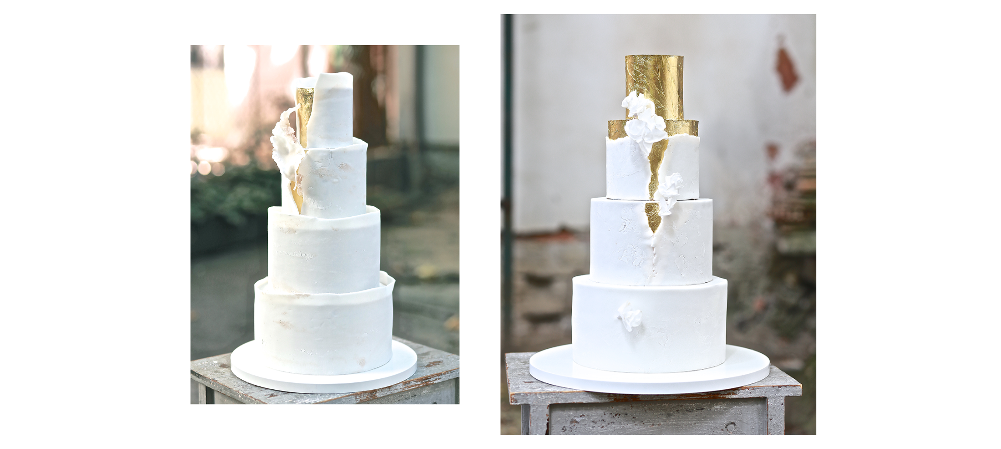 arany esküvői torta